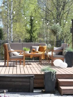 Lounge Set Zertifiziertes Holz Hellbraun 7-Sitzer Auflagen Grau PATAJA 12 Lounge Set Zertifiziertes Holz Hellbraun 7-Sitzer Auflagen Grau PATAJA -Beliani Verkaufsgeschäft undef src sa picid 832299 type whitesh image