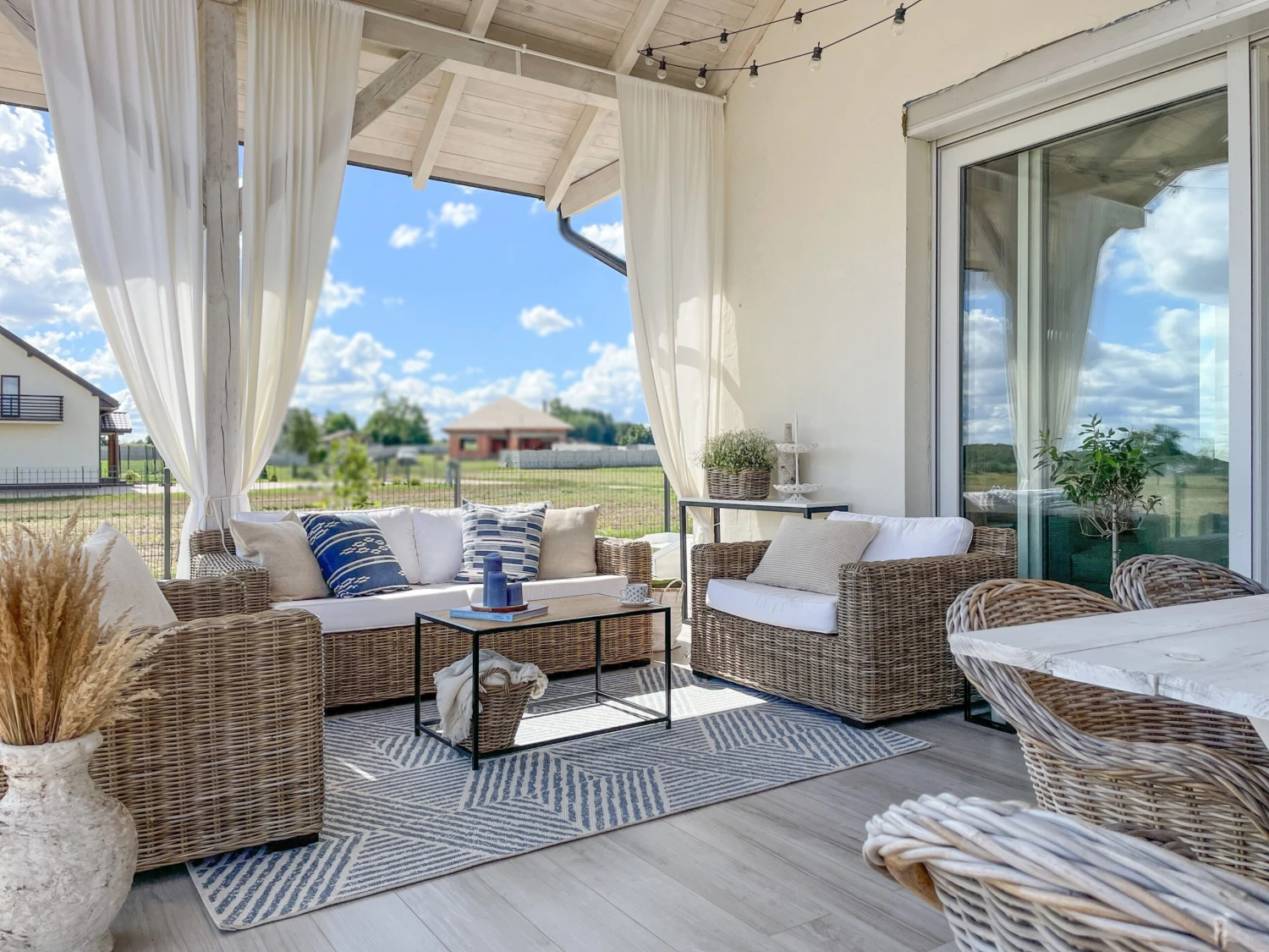 Lounge Set Rattan Natürlich 4-Sitzer ARDEA 9 Lounge Set Rattan Natürlich 4-Sitzer ARDEA – Bild 9