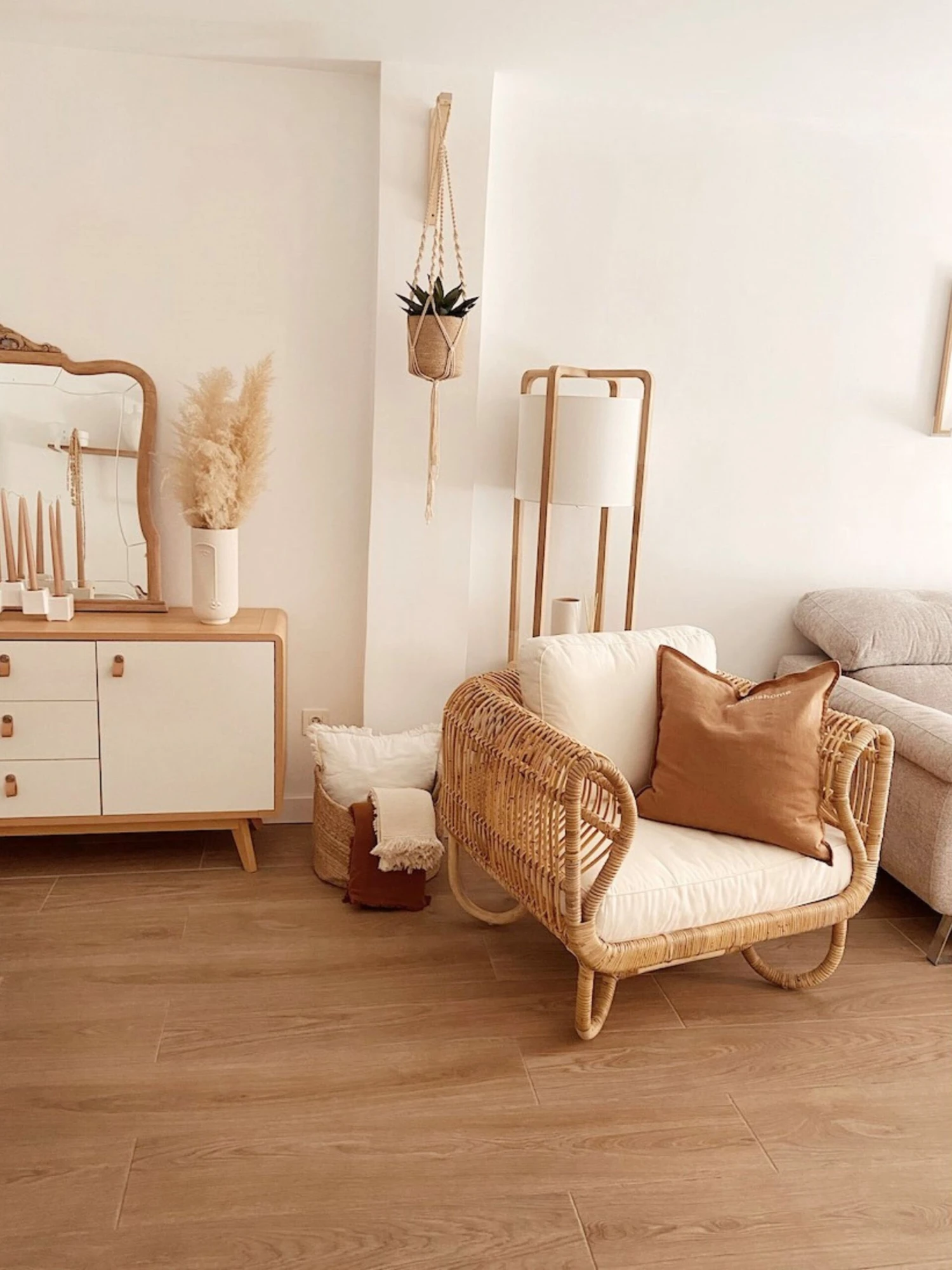 Gartensessel Rattan Natürlich Auflage Helles Beige DOLCEDO 3 Gartensessel Rattan Natürlich Auflage Helles Beige DOLCEDO – Bild 3