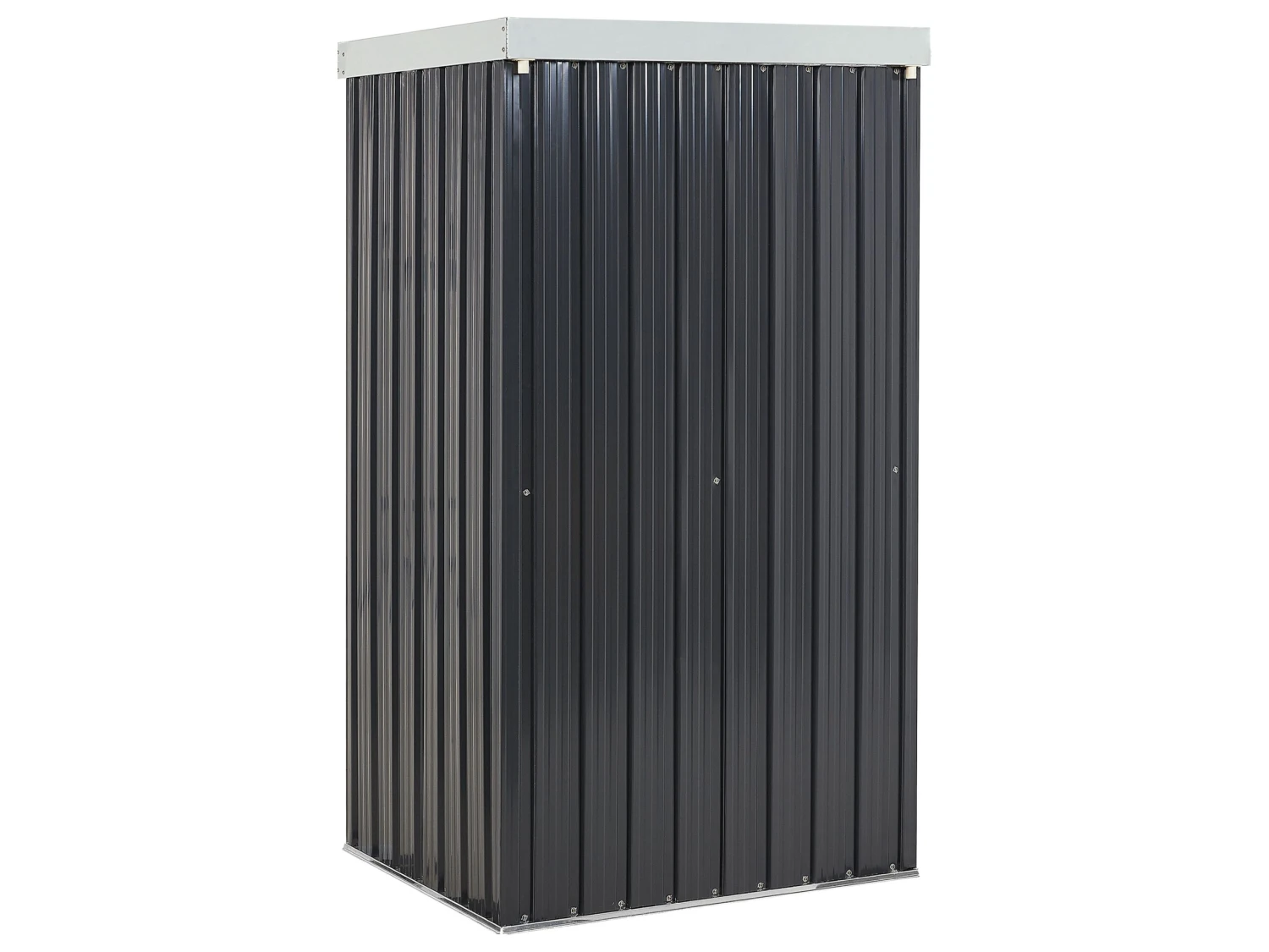 Gerätehaus Mit Dachrinne Stahl Graphitgrau / Cremeweiß UMBRIA 7 Gerätehaus Mit Dachrinne Stahl Graphitgrau / Cremeweiß UMBRIA – Bild 7