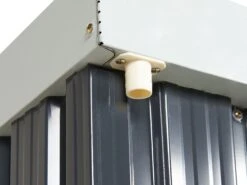 Gerätehaus Mit Dachrinne Stahl Graphitgrau / Cremeweiß UMBRIA 18 Gerätehaus Mit Dachrinne Stahl Graphitgrau / Cremeweiß UMBRIA -Beliani Verkaufsgeschäft undef src sa picid 835766 type whitesh image