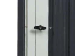 Gerätehaus Mit Dachrinne Stahl Graphitgrau / Cremeweiß UMBRIA 19 Gerätehaus Mit Dachrinne Stahl Graphitgrau / Cremeweiß UMBRIA -Beliani Verkaufsgeschäft undef src sa picid 835767 type whitesh image