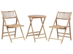 Balkonset Bambusholz Hellbraun Auflagen Cremeweiß Zusammenklappbar SAVALLETRI 12 Balkonset Bambusholz Hellbraun Auflagen Cremeweiß Zusammenklappbar SAVALLETRI -Beliani Verkaufsgeschäft undef src sa picid 838122 type whitesh image