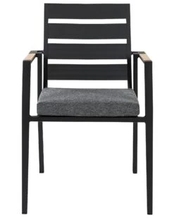 Gartenstuhl Aluminium Schwarz 4er Set Auflagen Grau TAVIANO 15 Gartenstuhl Aluminium Schwarz 4er Set Auflagen Grau TAVIANO -Beliani Verkaufsgeschäft undef src sa picid 841718 type whitesh image