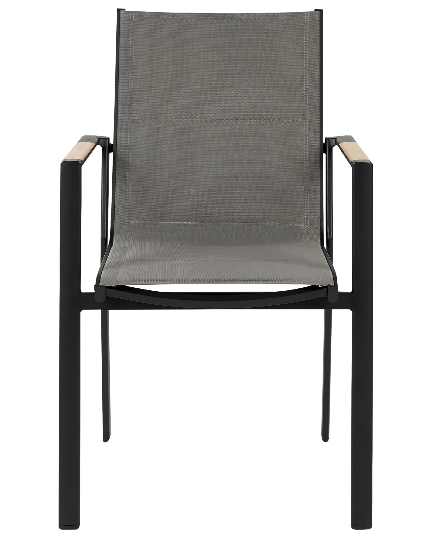 Gartenstuhl Aluminium Schwarz 4er Set BUSSETO 5 Gartenstuhl Aluminium Schwarz 4er Set BUSSETO – Bild 5