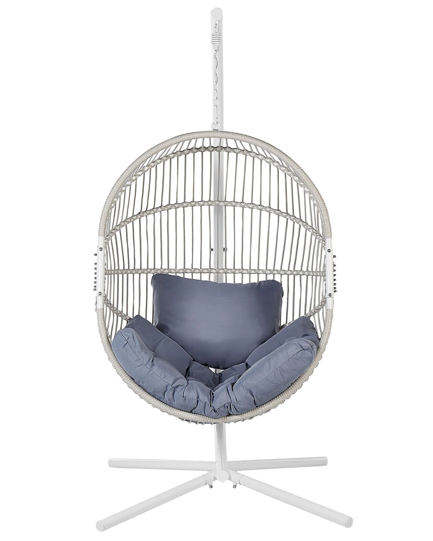 Hängesessel Mit Weissem Rattangestell ACRI 4 Hängesessel Mit Weissem Rattangestell ACRI – Bild 4