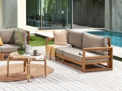Gartensofa Akazienholz Hellbraun 2-Sitzer Auflagen Taupe TIMOR II 13 Gartensofa Akazienholz Hellbraun 2-Sitzer Auflagen Taupe TIMOR II -Beliani Verkaufsgeschäft undef src sa picid 846105 type whitesh image