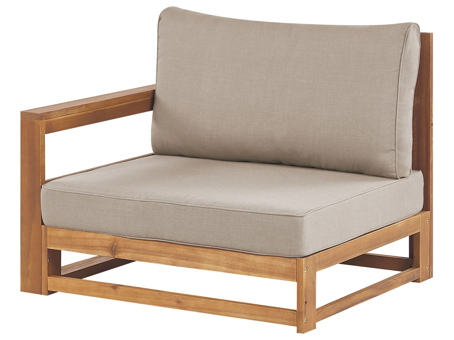 Gartensofa Akazienholz Hellbraun 2-Sitzer Auflagen Taupe TIMOR II 5 Gartensofa Akazienholz Hellbraun 2-Sitzer Auflagen Taupe TIMOR II – Bild 5