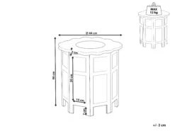 Beistelltisch Mangoholz Weiß ⌀ 44 Cm BADHI -Beliani Verkaufsgeschäft undef src sa picid 851874 type whitesh image