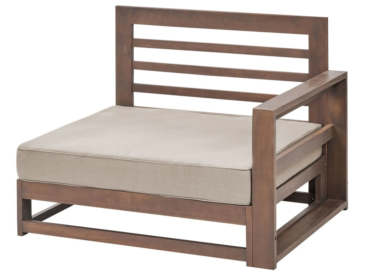 Lounge Set Zertifiziertes Akazienholz Dunkelbraun 4-Sitzer Rechtsseitig Auflagen Taupe TIMOR II 7 Lounge Set Zertifiziertes Akazienholz Dunkelbraun 4-Sitzer Rechtsseitig Auflagen Taupe TIMOR II – Bild 7